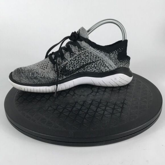 Nike Free RN Flyknit Oreo Black/White Running Shoes 942839-101 Women’s Size 7 - Picture 9 of 12